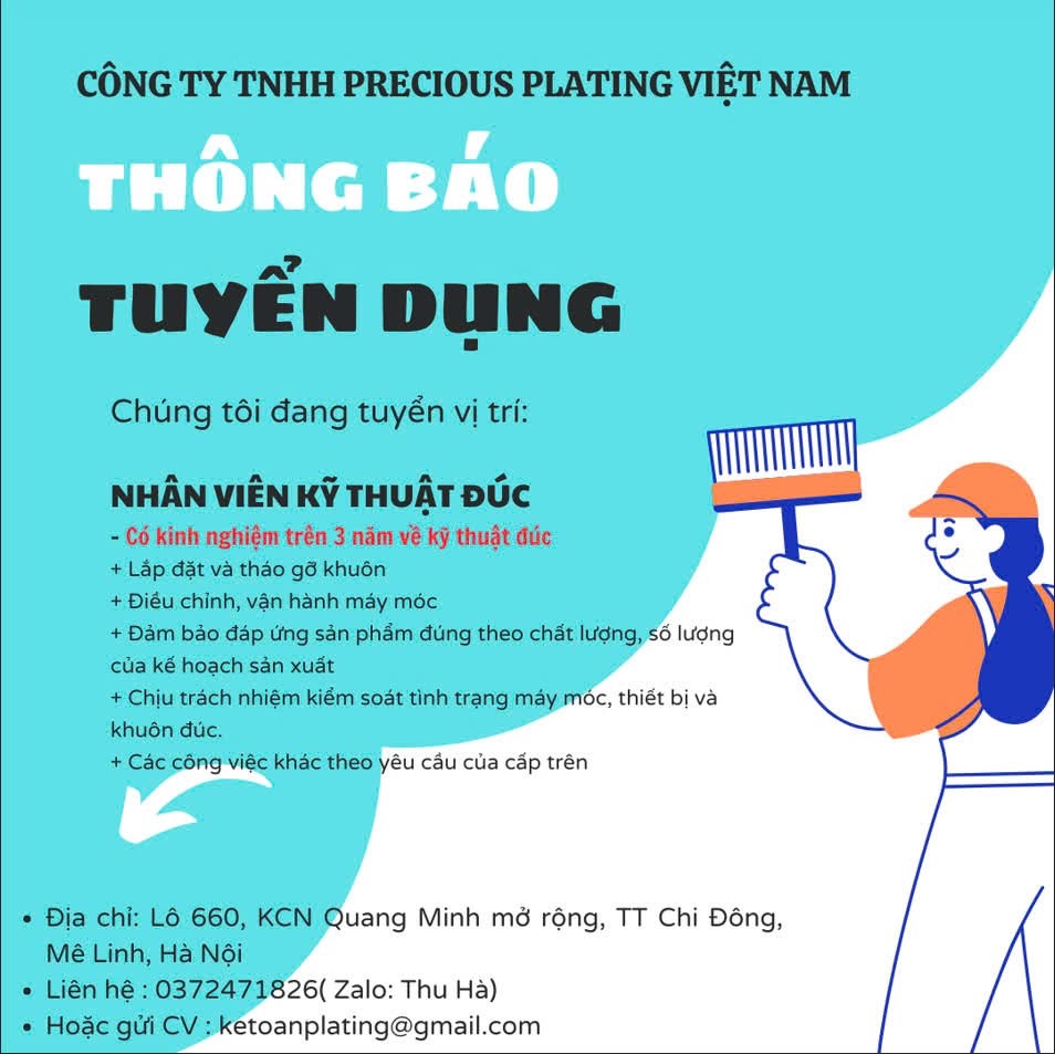 công ty TNHH precious plating việt nam hình ảnh tuyển dụng