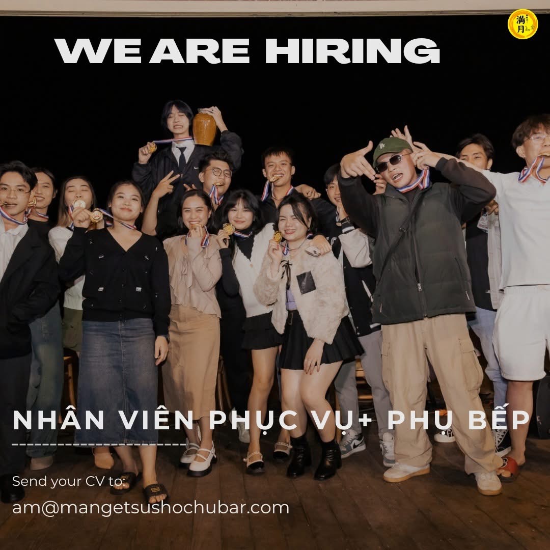 nhà hàng nhật bản mangetsu shochu bar hình ảnh tuyển dụng