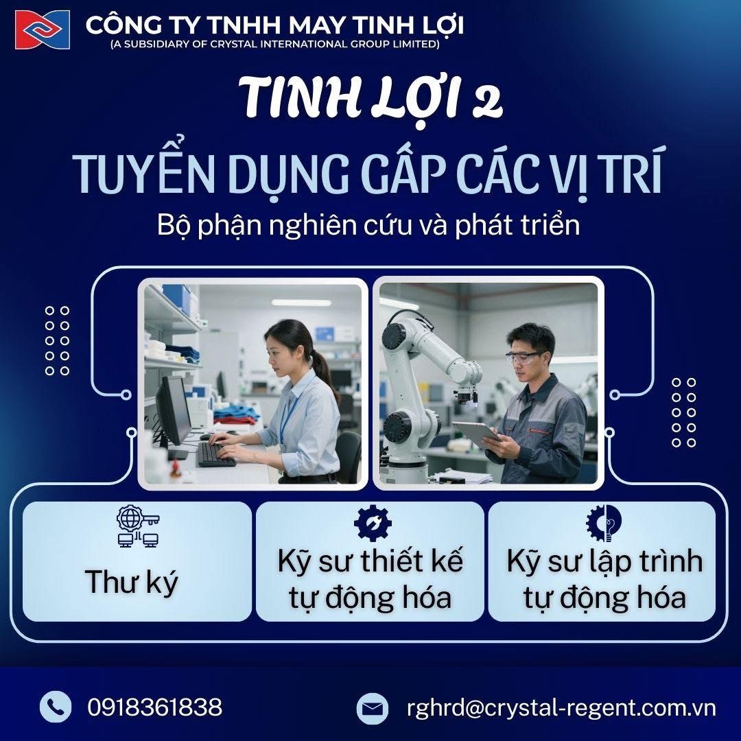 công ty TNHH may tinh lợi hình ảnh tuyển dụng