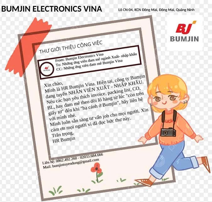 công ty TNHH bumjin electronics vina hình ảnh tuyển dụng