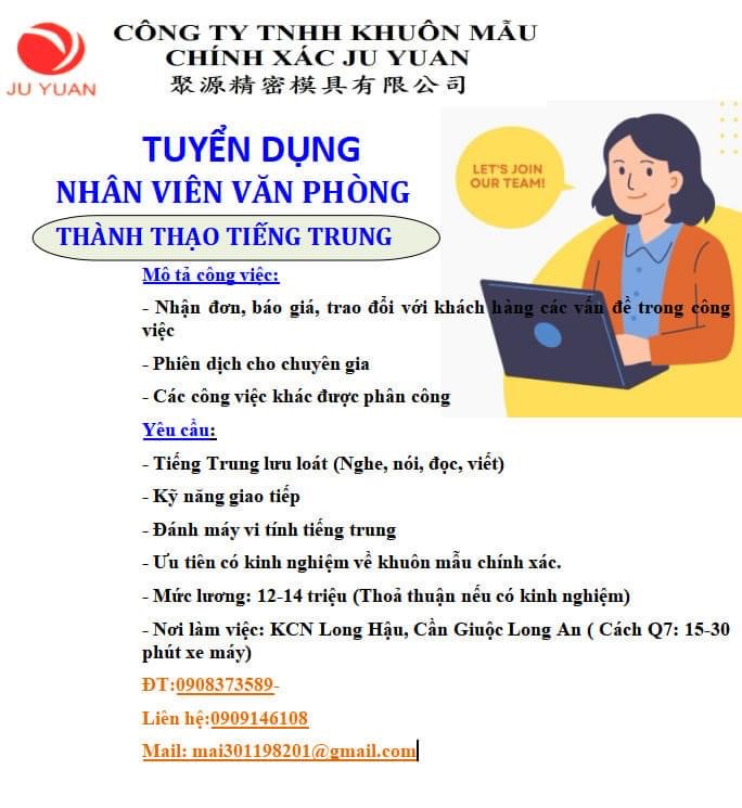 công ty TNHH khuôn mẫu chính xác ju yuan hình ảnh tuyển dụng