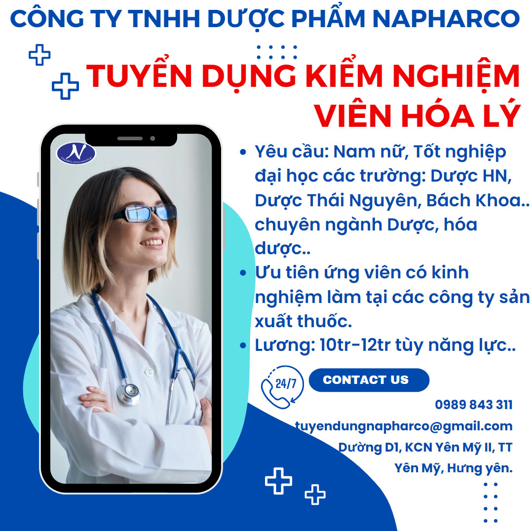 công ty TNHH dược phẩm napharco hình ảnh tuyển dụng