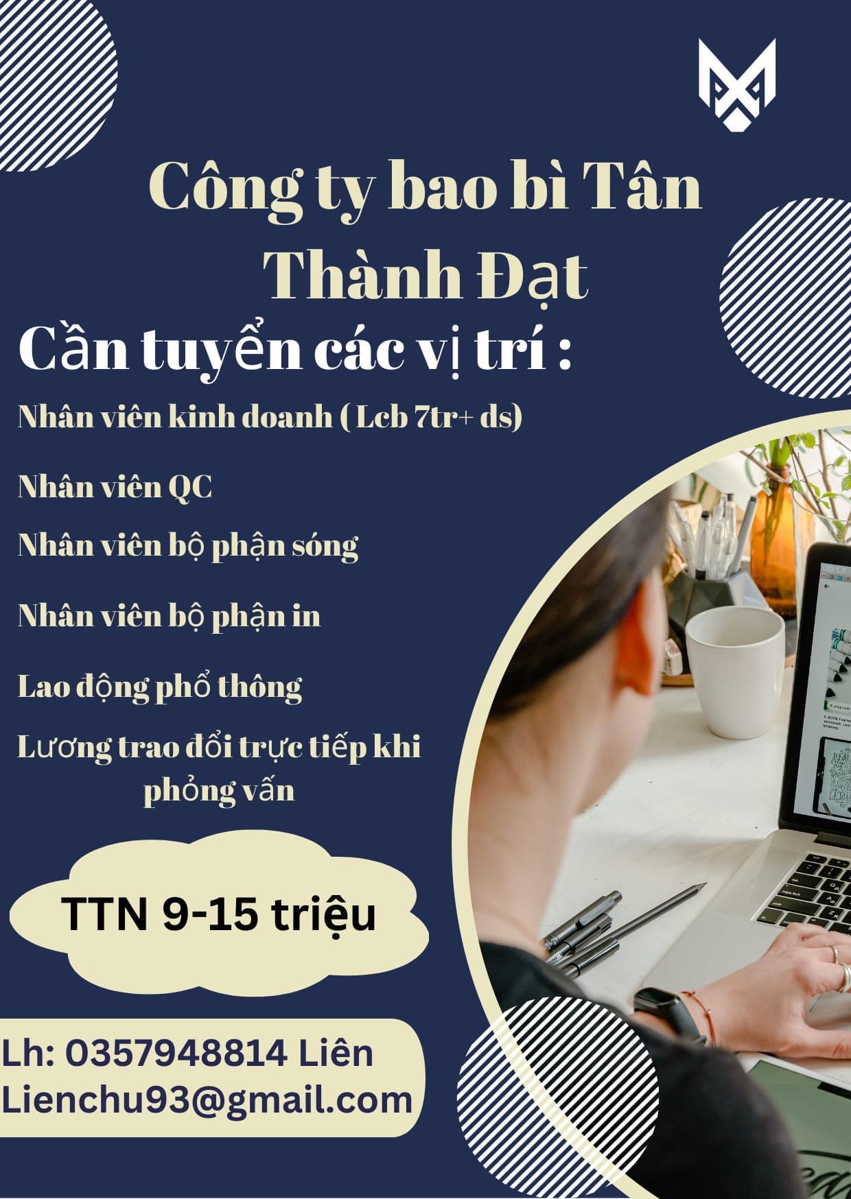 công ty bao bì tân thành đạt hình ảnh tuyển dụng