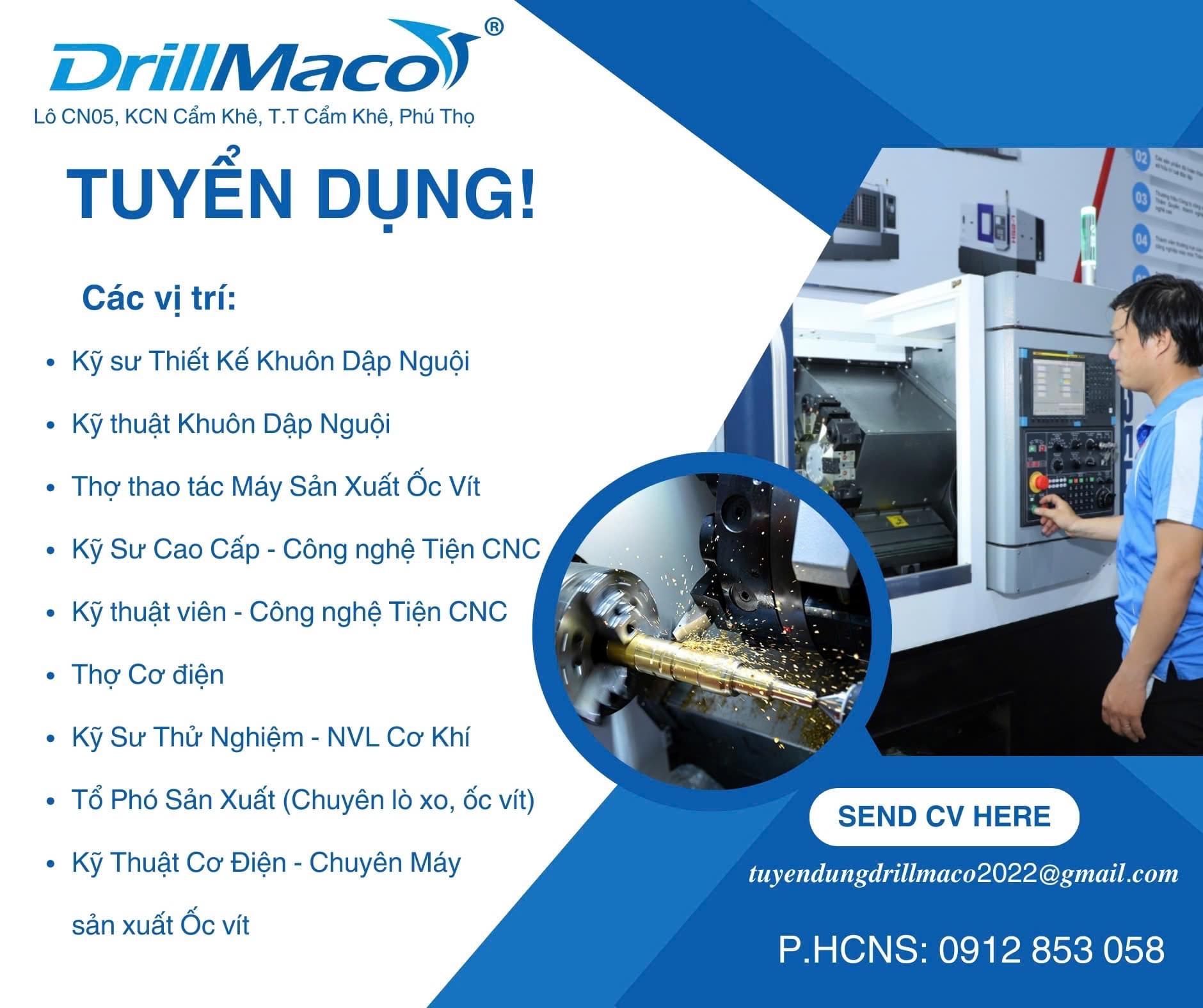 công ty TNHH công nghiệp drillmaco hình ảnh tuyển dụng