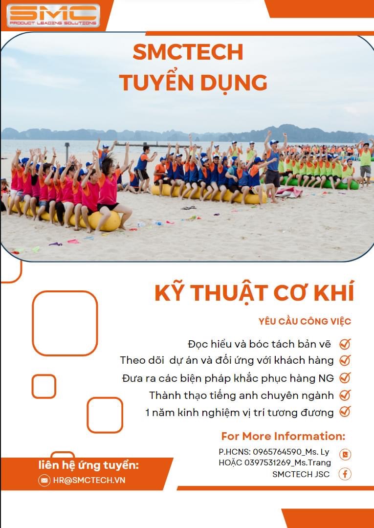 công ty cổ phần công nghệ smctech hình ảnh tuyển dụng