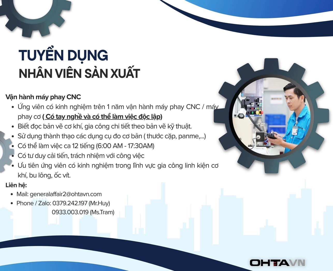công ty TNHH ohta việt nam hình ảnh tuyển dụng