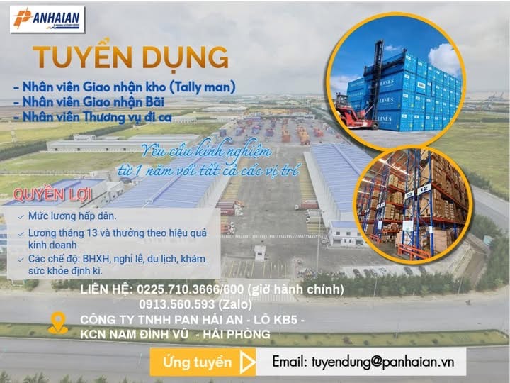 công ty TNHH pan hải an
công ty chuyên hoạt động trong lĩnh vực bốc xếp, kho bãi, vận chuyển image