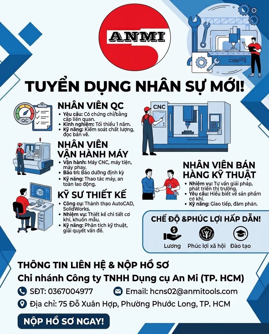 công ty TNHH dụng cụ an mi hình ảnh tuyển dụng