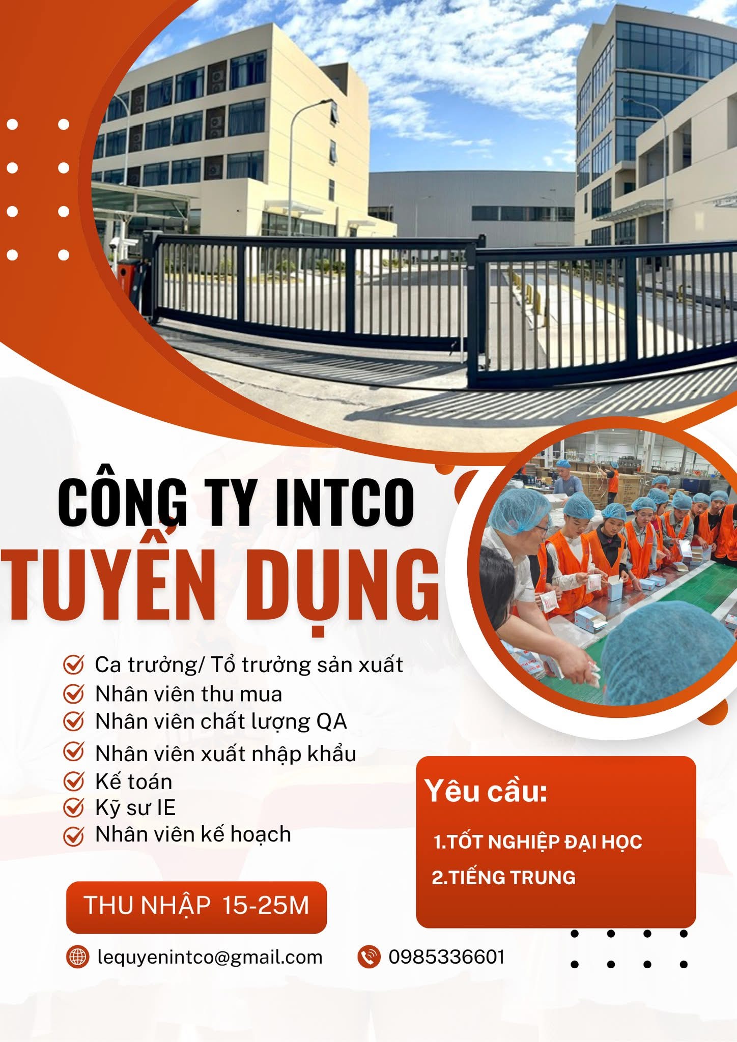 công ty TNHH intco việt nam hình ảnh tuyển dụng