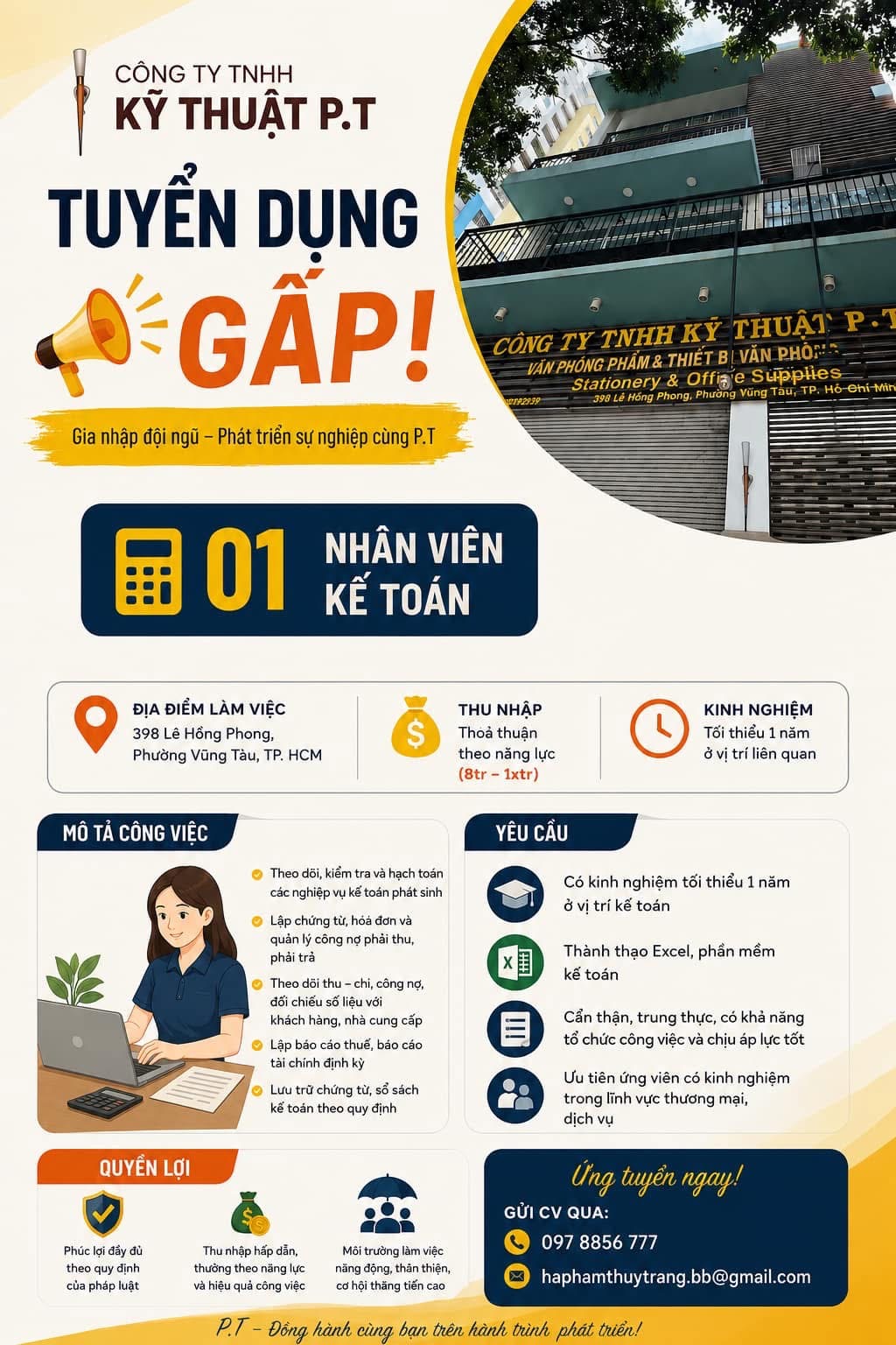 công ty TNHH kỹ thuật pt hình ảnh tuyển dụng
