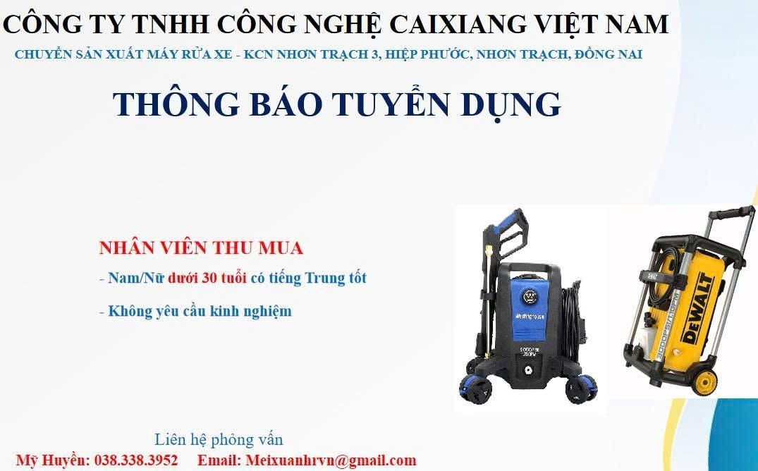 công ty TNHH công nghệ caixing việt nam
công ty có 100% vốn trung quốc.
chuyên sản xuất máy rửa xe image