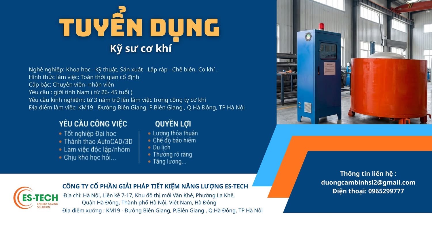 công ty cổ phần giải pháp tiết kiệm năng lượng es-tech hình ảnh tuyển dụng