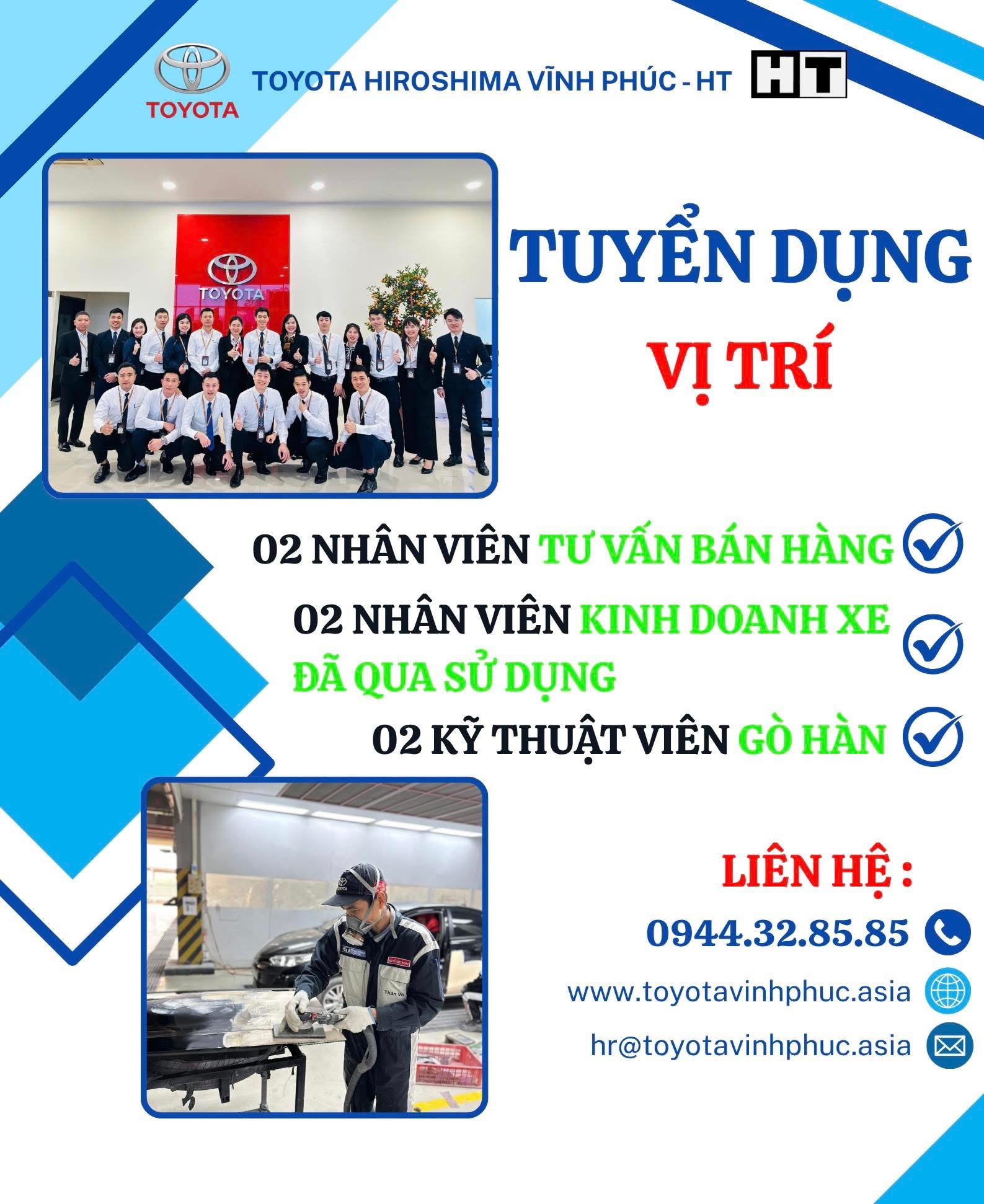 công ty TNHH toyota hiroshima vĩnh phúc.
công ty chuyên buôn bán sữa chữa ô tô image