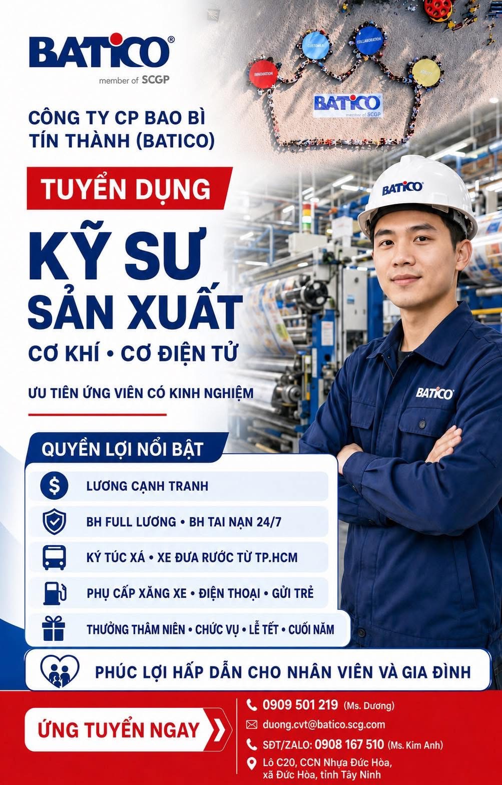 công ty cổ phần bao bì tiến thành hình ảnh tuyển dụng