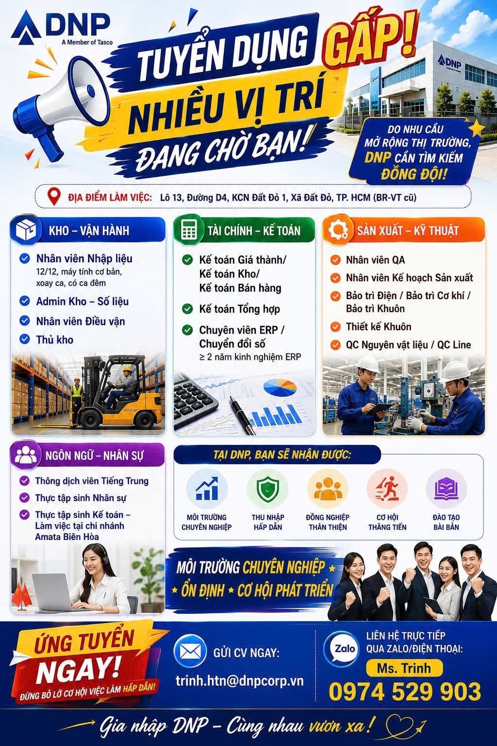 công ty cổ phần sản xuất và thương mại dnp hình ảnh tuyển dụng