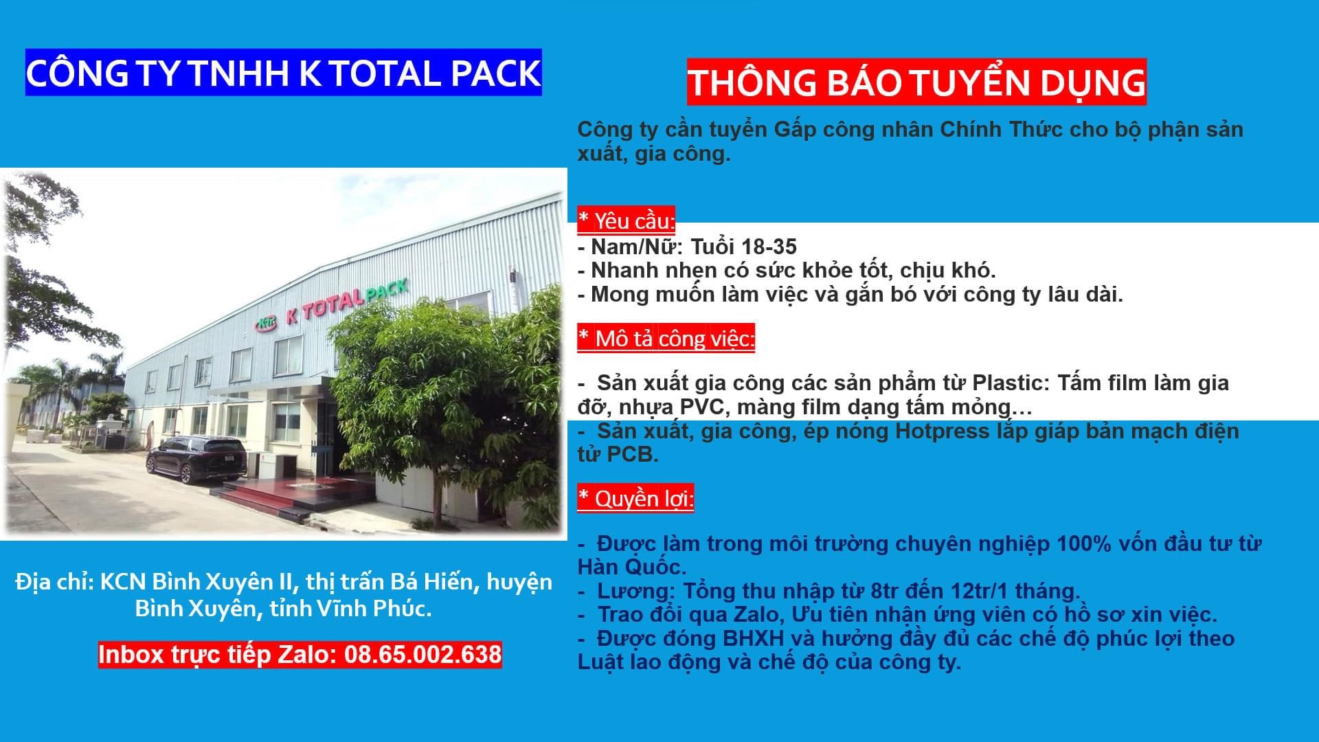 công ty TNHH ktotal pack
công ty chuyên sản xuất linh kiện điện tử image